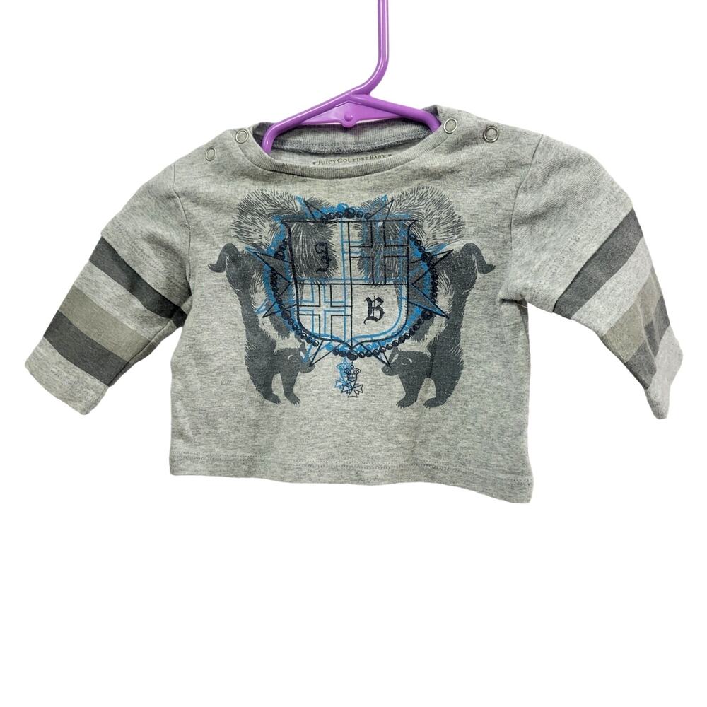 Juicy Couture Baby Infant Long Sleeve Tee Size‎ 0-3 Months